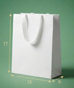 Bolsas de papel de lujo blancas 13X17X6