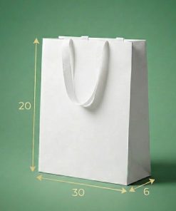 Bolsas de papel de lujo blancas 20X30X6