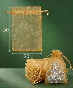 "20x30" BOLSA ORGANZA DORADA
