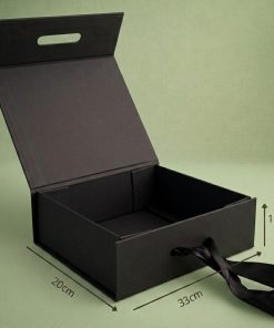 Caja Magnética 33x20x10 Negro Con Manilla