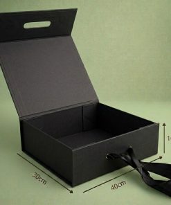 Caja Magnética 40x30x10 Negro Con Manilla