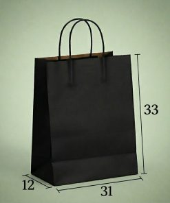Bolsas de papel Negras con manillas 31x33x12