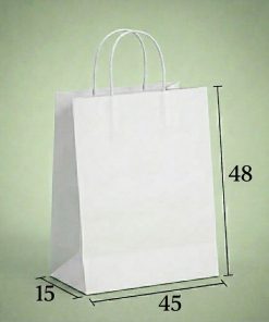 Bolsas de papel Blancas con manillas 45X48X15