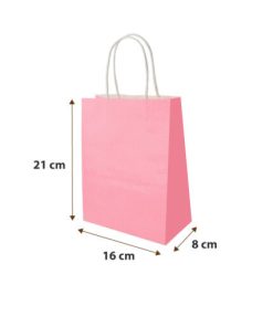 BOLSAS COLOR ROSADO 16X21X08