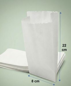 Saquito de Papel Blanco de 1/2 kilo 8x22