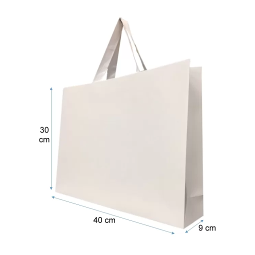 Bolsas de papel de lujo blancas 40X30X9