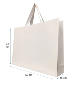 Bolsas de papel de lujo Blancas 50X40X15