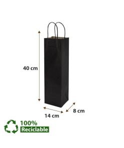 Bolsas negras con manillas 14x40x8