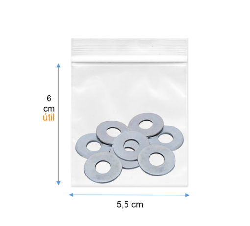 "5,5x6" RESELLABLE ( TIPO ZIPLOC )