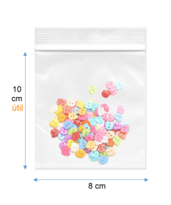 "8x10" RESELLABLE ( TIPO ZIPLOC )