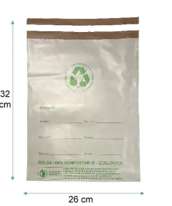 Bolsa Para Envío Courier Compostable Eco-Bag "26X32"