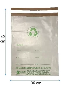Bolsa Para Envío Courier Compostable Eco-Bag "35X42"