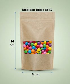 Bolsas DoyPack medidas Utiles 8x12 Medidas Totales 9x14