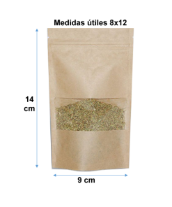 Bolsas DoyPack medidas Utiles 8x12 Medidas Totales 9x14