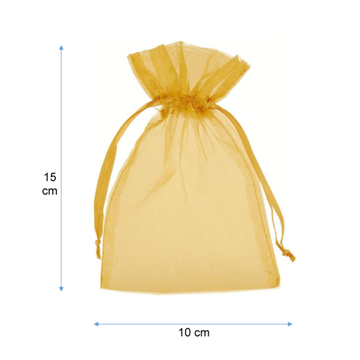 "10x15" BOLSA ORGANZA DORADA