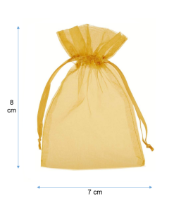 "7x8" BOLSA ORGANZA DORADA