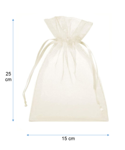 "15x25" BOLSA ORGANZA BLANCA