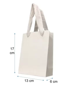 Bolsas de papel de lujo blancas 13X17X6