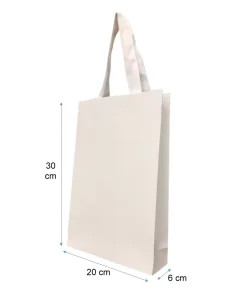 Bolsas de papel de lujo blancas 20X30X6