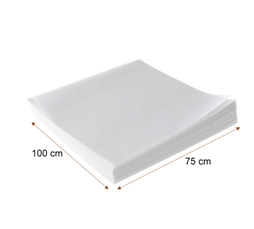 Resma Papel Mantequilla kit 7 anti humedad y antigrasa 500 Pliegos "100x75" 35 gramos
