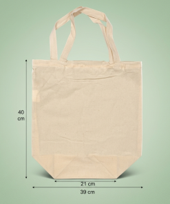 Bolsa de Algodon "39X40" + Fuelle Fondo 18Cms