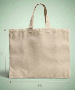 Bolsa de Algodon "58X40" + Fuelle 10 Cms De Fondo