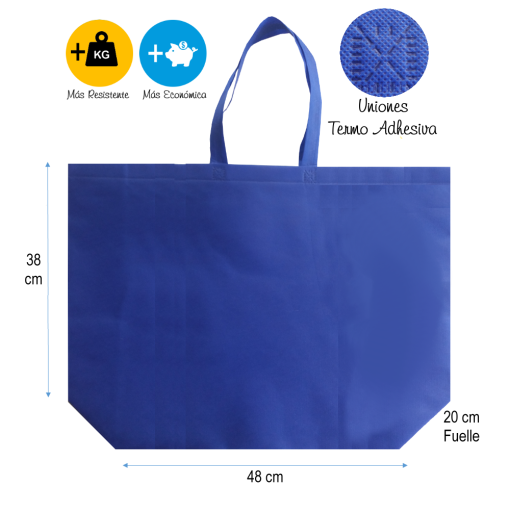 "48x38x20" RESISTENCIA12kg. máx. AZUL