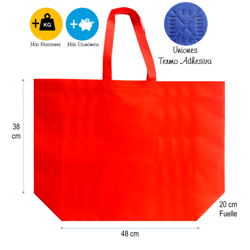 "48x38x20" RESISTENCIA 12kg. máx. ROJO